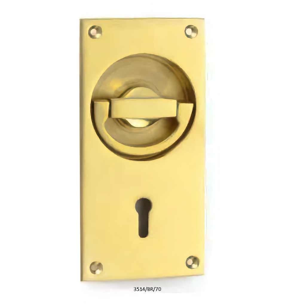 Davey & Company Brass Flush Handle w/Key Hole